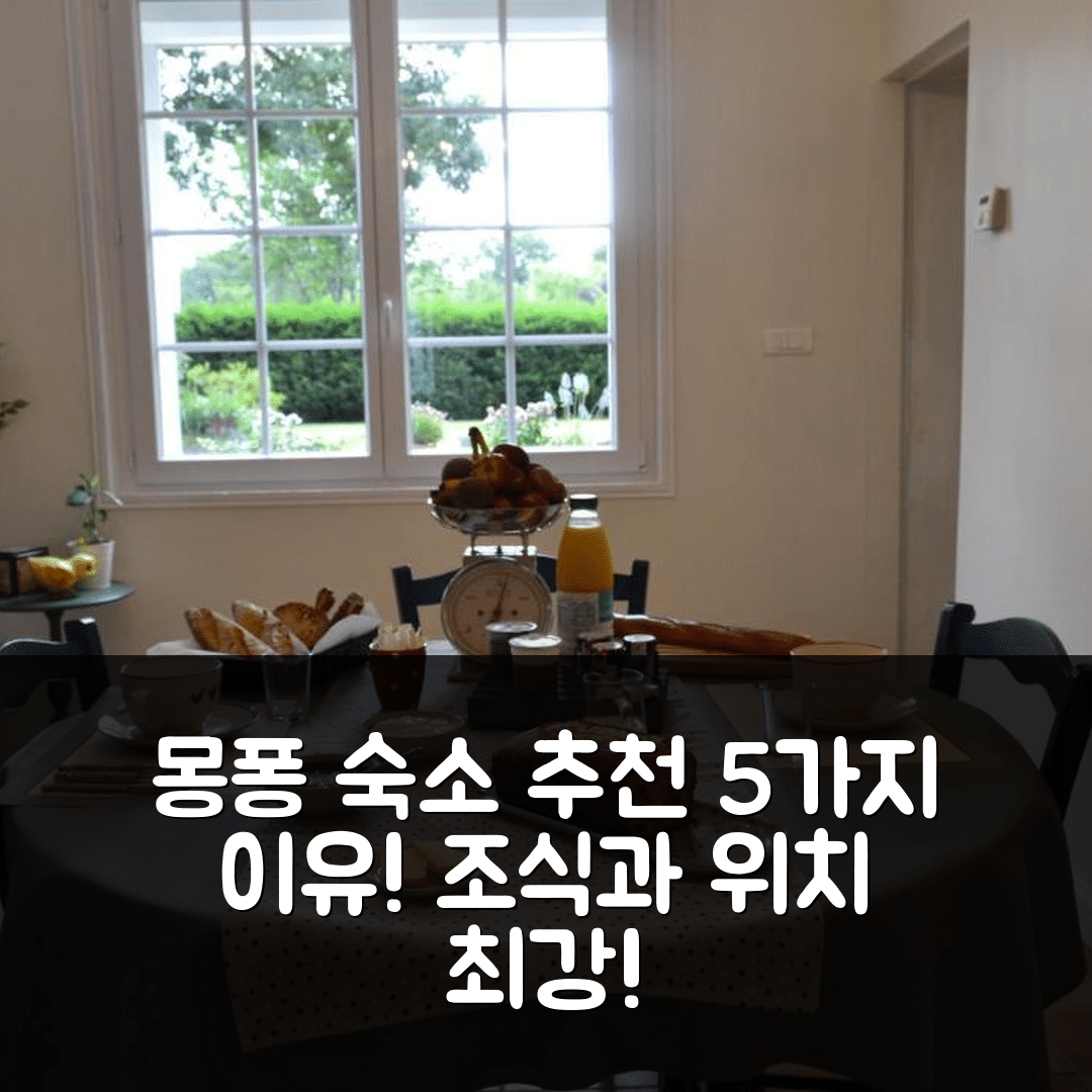 몽퐁 메네스테롤 숙소 여행 호텔 추천 오 뒤르 드 메네스테롤 샴브르 에모션 | 4성급 조식과 위치가 뛰어난 5가지 이유