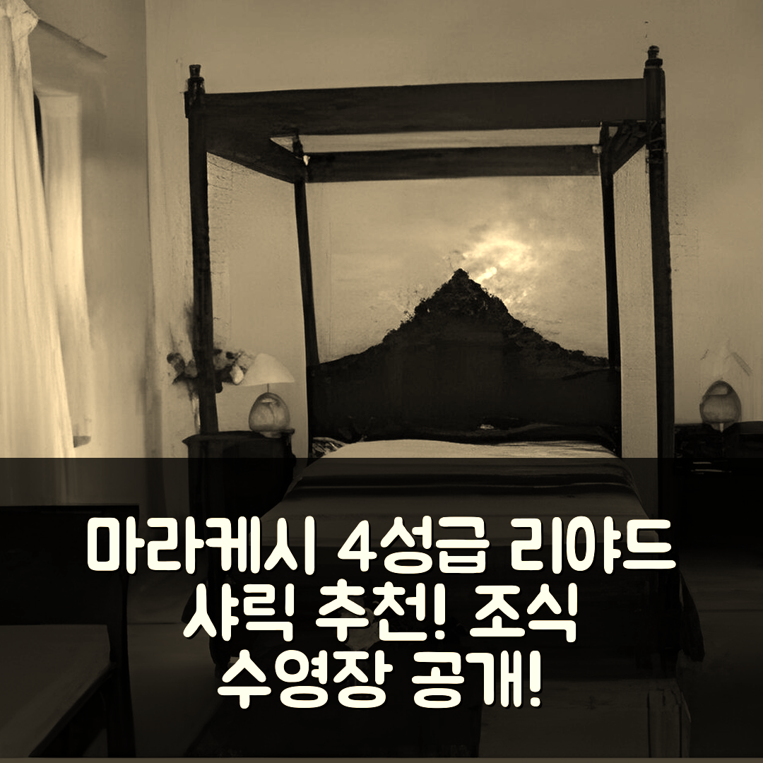 마라케시 숙소 여행 호텔 추천 리야드 샤릭 | 4성급 가격과 조식, 수영장 정보 7가지