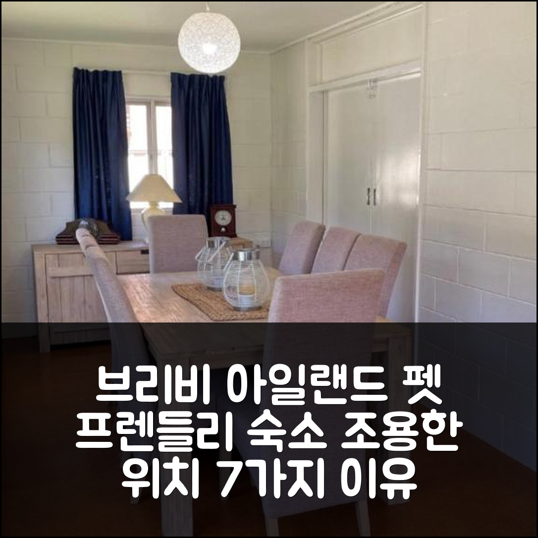 브리비 아일랜드 숙소 여행 호텔 추천 펫 프렌들리 홈 | 수영장과 가까운 조용한 위치 7가지 이유