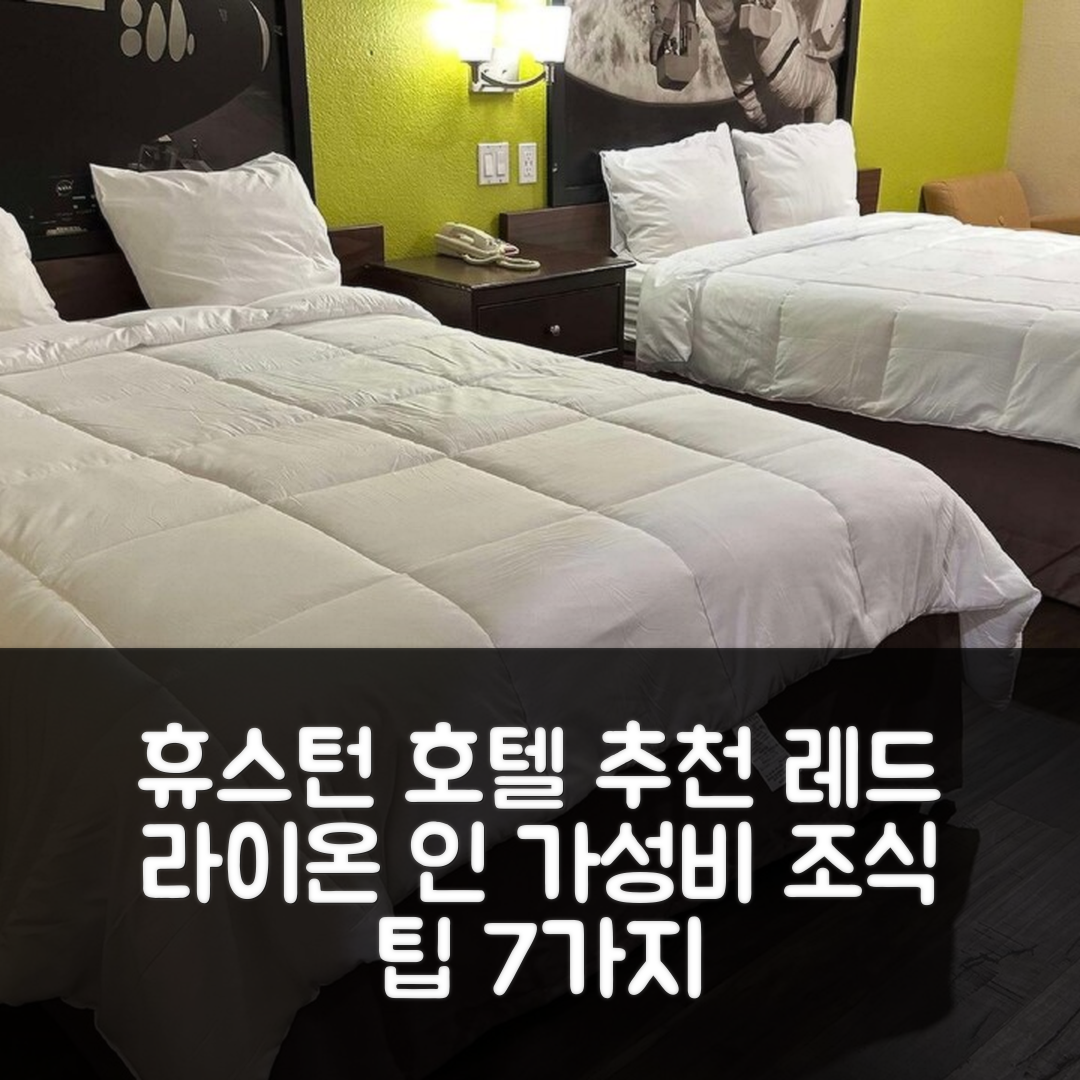 휴스턴 숙소 여행 호텔 추천 레드 라이온 인 앤 스위트 | 4성급 조식과 가성비 뛰어난 예약 팁 7가지