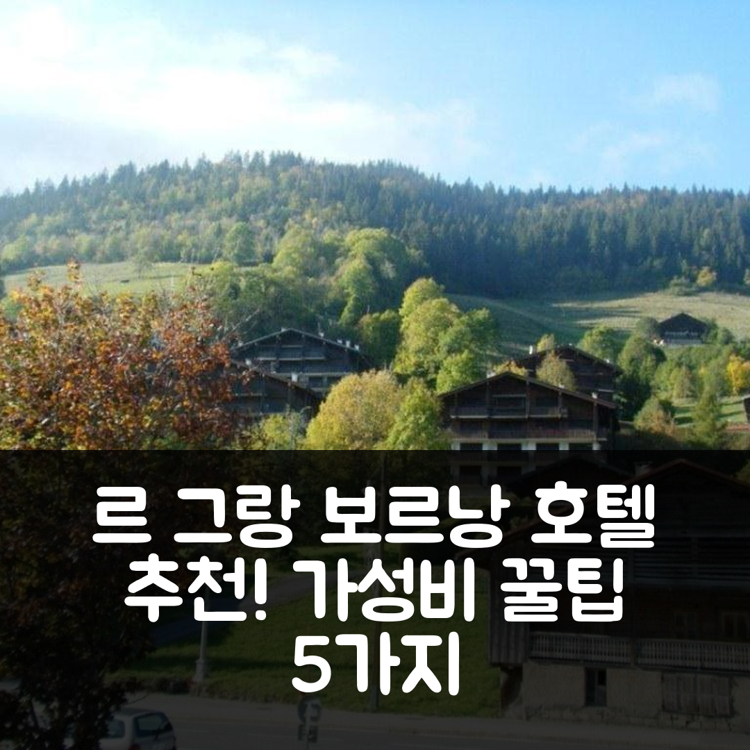 르 그랑 보르낭 숙소 여행 호텔 추천 스튜디오 콘비비알 | 가성비 좋은 위치와 예약 팁 5가지