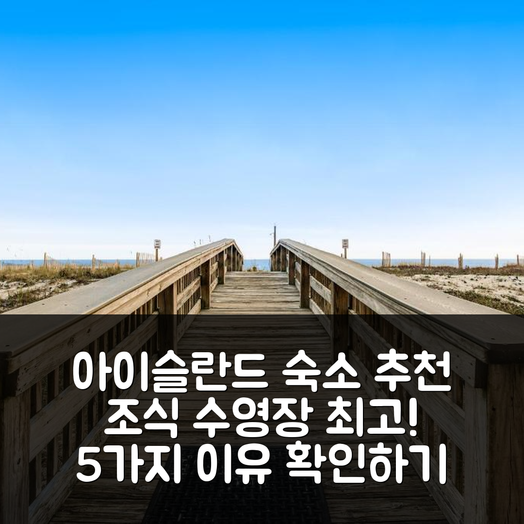 걸프 쇼어 숙소 여행 호텔 추천 아이슬란드 쇼어스 455 | 수영장과 조식이 뛰어난 5가지 이유