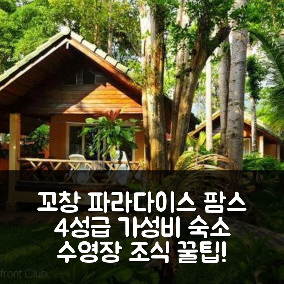 꼬창 숙소 여행 호텔 추천 파라다이스 팜스 | 가성비 좋은 4성급 수영장과 조식 정보 7가지